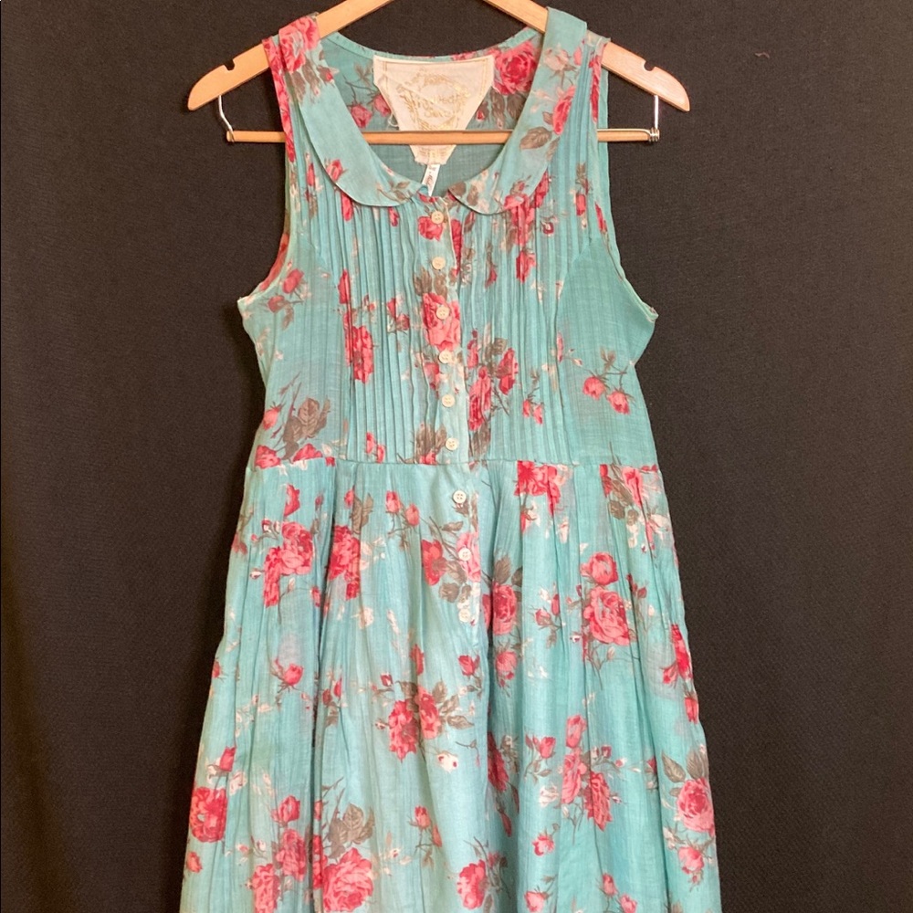 Knitted Dove fit and flare floral dress.